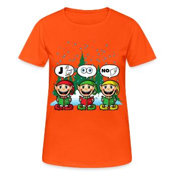 Joyeux Noel - Frauen T-Shirt atmungsaktiv - Neonorange - Vorne - AI Model Female 172 dark (172cm)