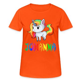 Johanna Einhorn - T-shirt respirant Femme - orange néon - Devant - AI Model Female 172 dark (172cm)