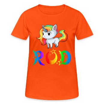 Unicorn Rod - Women's Breathable T-Shirt - neon orange - Front - AI Model Female 172 dark (172cm)