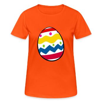 Ei - Frauen T-Shirt atmungsaktiv - Neonorange - Vorne - AI Model Female 172 dark (172cm)