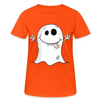 Lunatique drôle fantôme je halloween - T-shirt respirant Femme - orange néon - Devant - AI Model Female 172 dark (172cm)