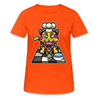 Food Chain - Women's Breathable T-Shirt - neon orange - Front - AI Model Female 172 dark (172cm)