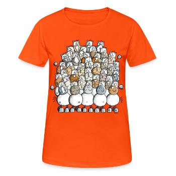 Le Tas De Chevaux - Cheval - T-shirt respirant Femme - orange néon - Devant - AI Model Female 172 dark (172cm)