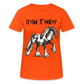 Tracy the Irish Tinker - Women's Breathable T-Shirt - neon orange - Front - AI Model Female 172 dark (172cm)