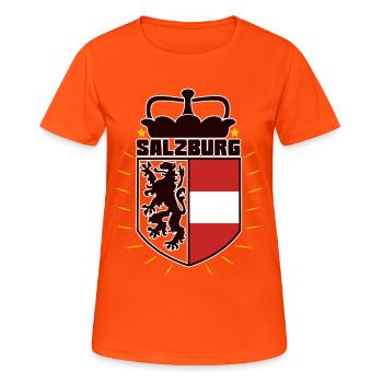 Salzbourg - Autriche - T-shirt respirant Femme - orange néon - Devant - AI Model Female 172 dark (172cm)