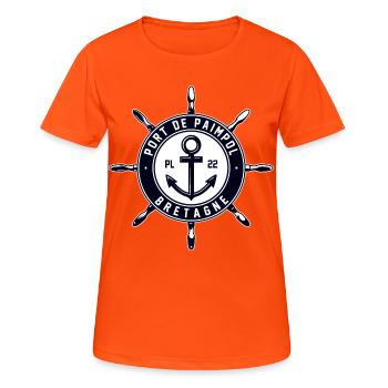 Port of Paimpol PL 22 - Women's Breathable T-Shirt - neon orange - Front - AI Model Female 172 dark (172cm)