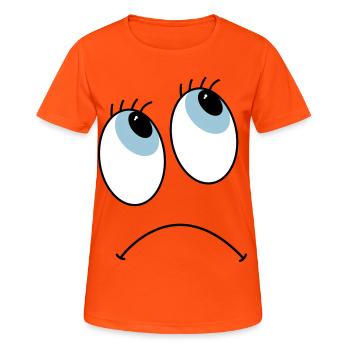 eyes - Women's Breathable T-Shirt - neon orange - Front - AI Model Female 172 dark (172cm)