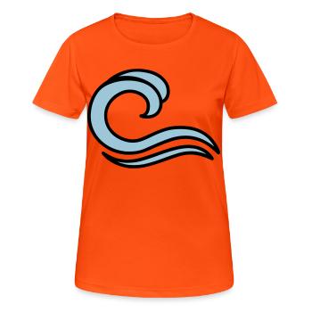 waves - Women's Breathable T-Shirt - neon orange - Front - AI Model Female 172 dark (172cm)