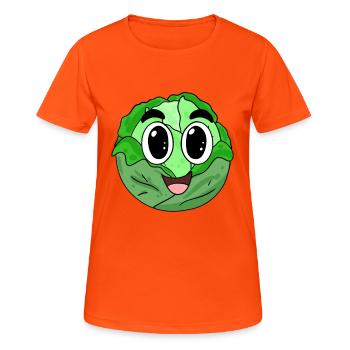 Doux chou - T-shirt respirant Femme - orange néon - Devant - AI Model Female 172 dark (172cm)