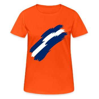 Israel - Frauen T-Shirt atmungsaktiv - Neonorange - Vorne - AI Model Female 172 dark (172cm)