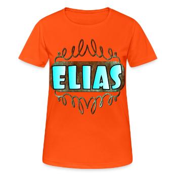 Name Day Gifts Boys First Name ELIAS - Women's Breathable T-Shirt - neon orange - Front - AI Model Female 172 dark (172cm)