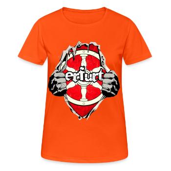 Erfurt under the shirt - Women's Breathable T-Shirt - neon orange - Front - AI Model Female 172 dark (172cm)