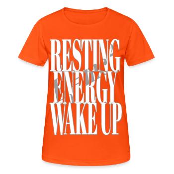 Ruheenergie erwache Energie Formel Mathematik - Frauen T-Shirt atmungsaktiv - Neonorange - Vorne - AI Model Female 172 dark (172cm)