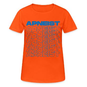 Apnoe - Apneista - Apnoe - Atem anhalten Tauchen - Frauen T-Shirt atmungsaktiv - Neonorange - Vorne - AI Model Female 172 dark (172cm)