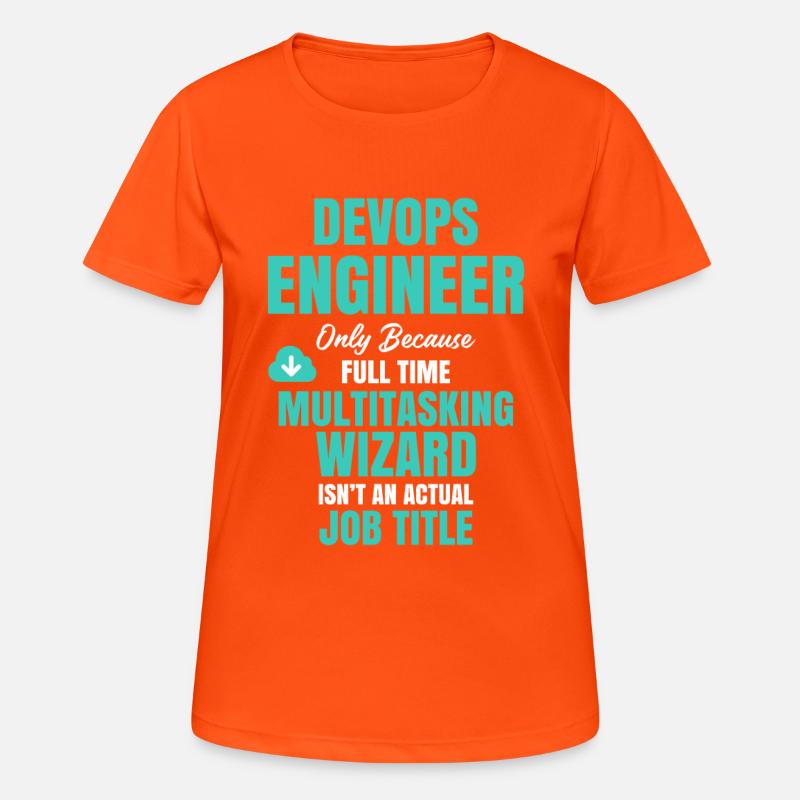 DevOps Engineer Multitasking-Assistent - Frauen T-Shirt atmungsaktiv - Neonorange