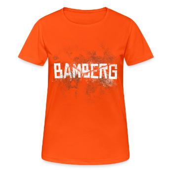 8600 Bamberg Bamberger Stadt Oberfranken Geschenk - Frauen T-Shirt atmungsaktiv - Neonorange - Vorne - AI Model Female 172 dark (172cm)