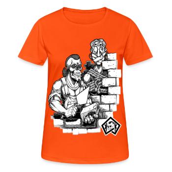 Maurer, Maurermeister, Handwerker - Frauen T-Shirt atmungsaktiv - Neonorange - Vorne - AI Model Female 172 dark (172cm)