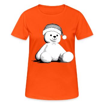 Ourson - T-shirt respirant Femme - orange néon - Devant - AI Model Female 172 dark (172cm)