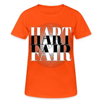 DUR mais JUSTE - T-shirt respirant Femme - orange néon - Devant - AI Model Female 172 dark (172cm)