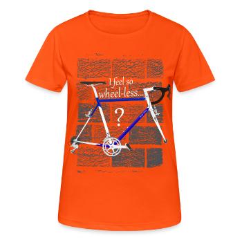 Je me sens tellement sans roues - T-shirt respirant Femme - orange néon - Devant - AI Model Female 172 dark (172cm)