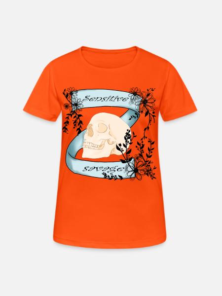 Sensitive & Savage - Women's Breathable T-Shirt - neon orange