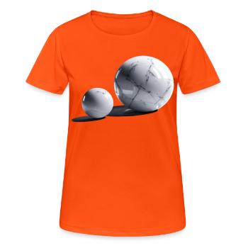 Marmor Kugel/Sphäre - Frauen T-Shirt atmungsaktiv - Neonorange - Vorne - AI Model Female 172 dark (172cm)