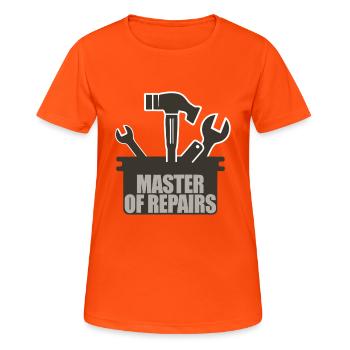 master of repairs - Frauen T-Shirt atmungsaktiv - Neonorange - Vorne - AI Model Female 172 dark (172cm)
