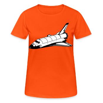 Navette spatiale - T-shirt respirant Femme - orange néon - Devant - AI Model Female 172 dark (172cm)