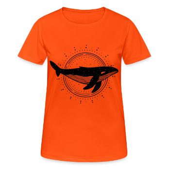 Wild Ocean - T-shirt respirant Femme - orange néon - Devant - AI Model Female 172 dark (172cm)