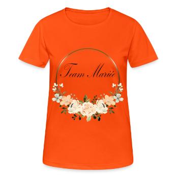 Team Mariée - T-shirt respirant Femme - orange néon - Devant - AI Model Female 172 dark (172cm)