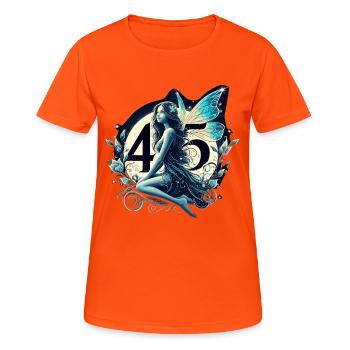 45 ans fée elfe anniversaire cadeau d’anniversaire - T-shirt respirant Femme - orange néon - Devant - AI Model Female 172 dark (172cm)