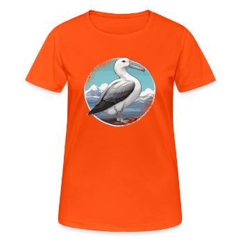 Éleveur d’oiseaux Ornithologue Ornithologue Ornithologue - T-shirt respirant Femme - orange néon - Devant - AI Model Female 172 dark (172cm)