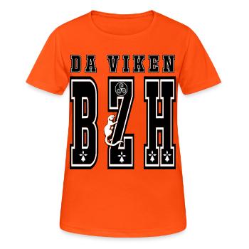 da viken BZH - Women's Breathable T-Shirt - neon orange - Front - AI Model Female 172 dark (172cm)