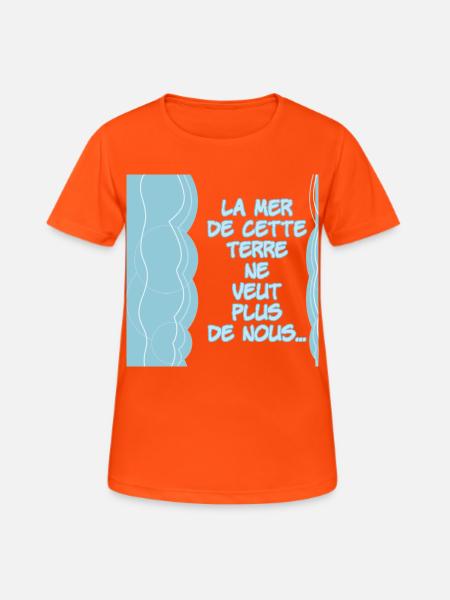 Das Meer dieses Landes will uns nicht mehr - Frauen T-Shirt atmungsaktiv - Neonorange