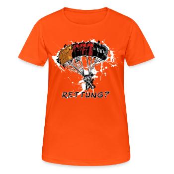 Parachutist - Women's Breathable T-Shirt - neon orange - Front - AI Model Female 172 dark (172cm)
