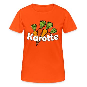 Carotte - T-shirt respirant Femme - orange néon - Devant - AI Model Female 172 dark (172cm)