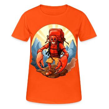 Homard Randonnée / Alpinisme Hummer - T-shirt respirant Femme - orange néon - Devant - AI Model Female 172 dark (172cm)