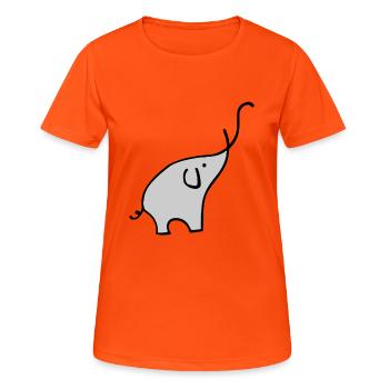 Elephan - Women's Breathable T-Shirt - neon orange - Front - AI Model Female 172 dark (172cm)