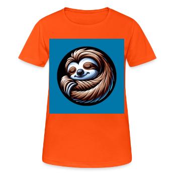 Sloth - always stay cool with the calm - Women's Breathable T-Shirt - neon orange - Front - AI Model Female 172 dark (172cm)