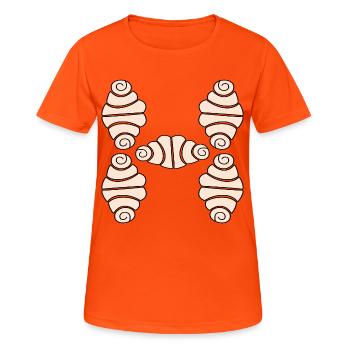 ANFANGSBUCHSTABE H FRANZBRÖTCHEN - Frauen T-Shirt atmungsaktiv - Neonorange - Vorne - AI Model Female 172 dark (172cm)