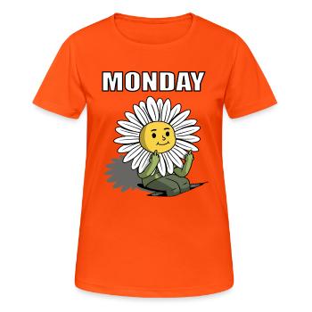 Monday - Women's Breathable T-Shirt - neon orange - Front - AI Model Female 172 dark (172cm)