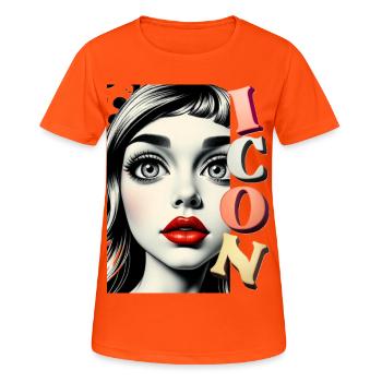 Icon - Women's Breathable T-Shirt - neon orange - Front - AI Model Female 172 dark (172cm)