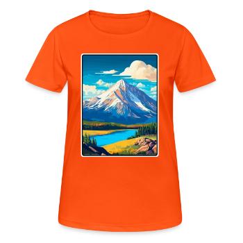 Affichage urbain vintage de Mount Katahdin USA - T-shirt respirant Femme - orange néon - Devant - AI Model Female 172 dark (172cm)