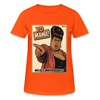 Une maman responsabilisée exprime son autorité - T-shirt respirant Femme - orange néon - Devant - AI Model Female 172 dark (172cm)
