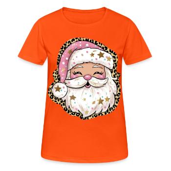Santa Claus - Frauen T-Shirt atmungsaktiv - Neonorange - Vorne - AI Model Female 172 dark (172cm)