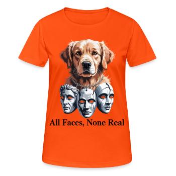 Canine Masquerade Theater - Women's Breathable T-Shirt - neon orange - Front - AI Model Female 172 dark (172cm)