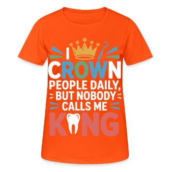 Dental Wax Sculpture Design  - Women's Breathable T-Shirt - neon orange - Front - AI Model Female 172 dark (172cm)