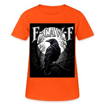 F-Caw-F Corbeau Lune Gothique - T-shirt respirant Femme - orange néon - Devant - AI Model Female 172 dark (172cm)