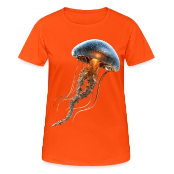 Méduse Méduse de feu Méduse Méduse mignonne - T-shirt respirant Femme - orange néon - Devant - AI Model Female 172 dark (172cm)