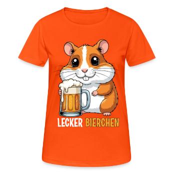 Delicious beer - Women's Breathable T-Shirt - neon orange - Front - AI Model Female 172 dark (172cm)